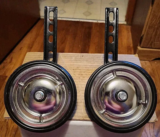 Black And Chrome Training Wheels