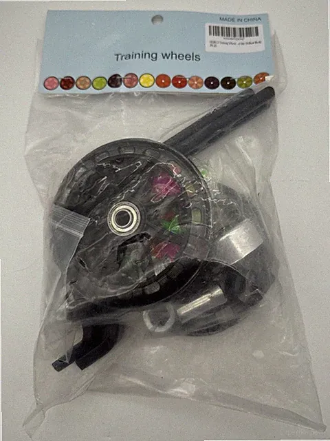 DDJKCZ Training Wheels 12-20" Bike w/ Flashing Wheels & Bell Black – New