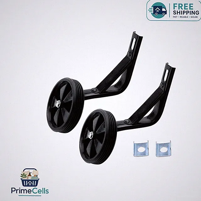 High-Quality Black Bicycle Auxiliary Training Wheels – Perfect for Young Riders