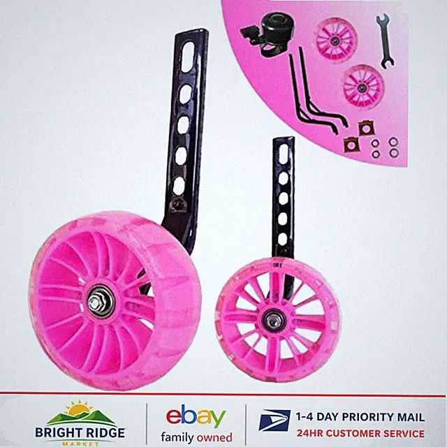 Safety Training Wheels for Bicycles, Fit 12-20 Inch Models, Noiseless Design