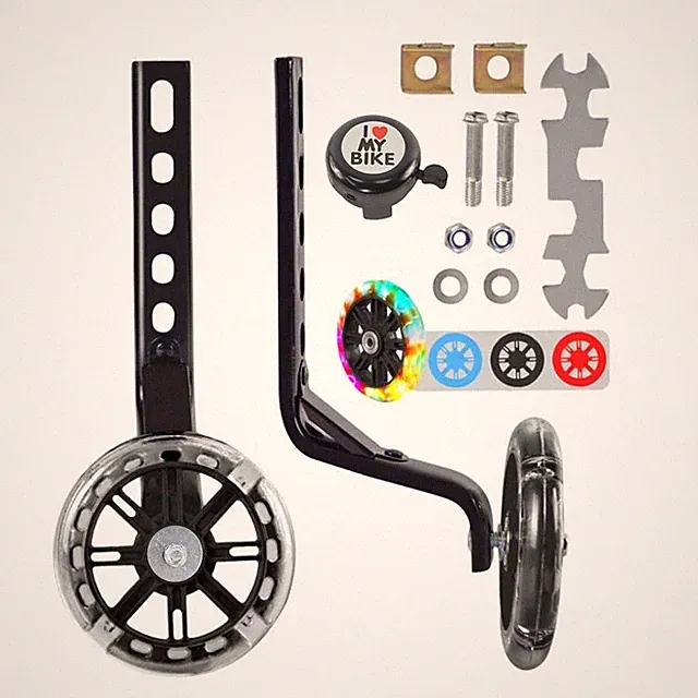 Training Wheels for Bike,Compatible for Bikes of 12/14/16/18/20 Inch,Flash Mu...