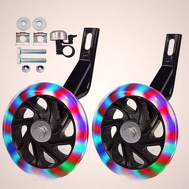 Training Wheels for Bike,Compatible for Bikes of 12 Inch，Flash Mute Wheel (da...